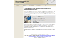 Desktop Screenshot of pioneerappraisalsinc.com