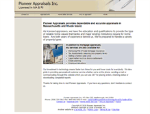 Tablet Screenshot of pioneerappraisalsinc.com